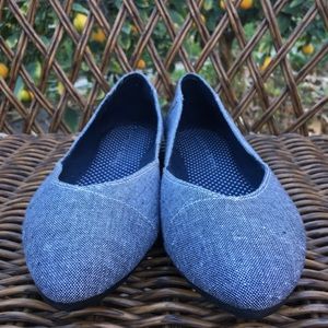 Kelly & Katie Zoe Canvas Denim Ballet Flats